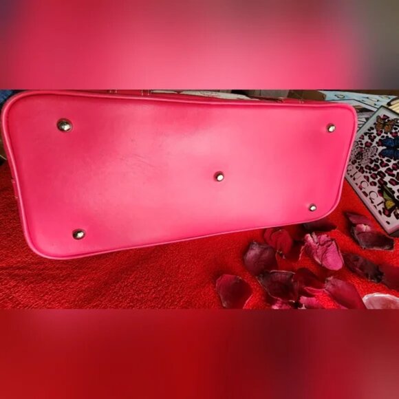 MCM VISETOS Pink & White Satchell EUC Vintage - Picture 8 of 17